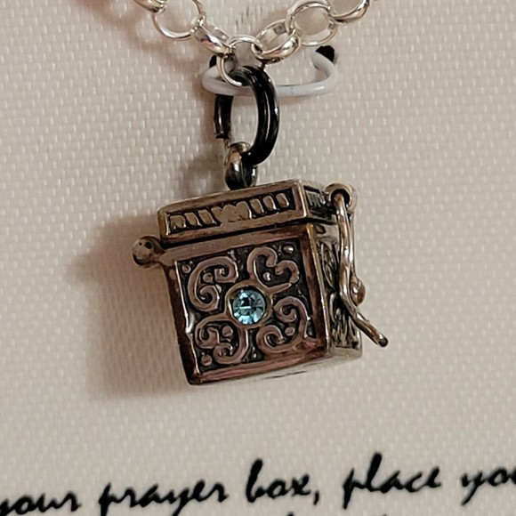 Prayer Box 925 Sterling Silver Charm Bracelet With Box - Picture 3 of 3